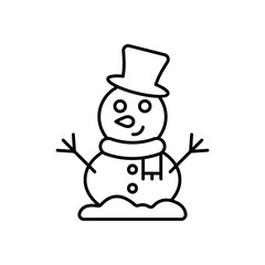 Snowman  vector icon