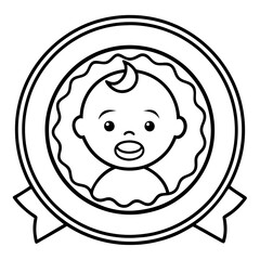Vector Art Baby Logo Design