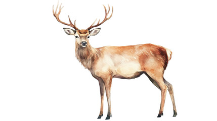 Fototapeta premium watercolor of deer isolated on transparent background