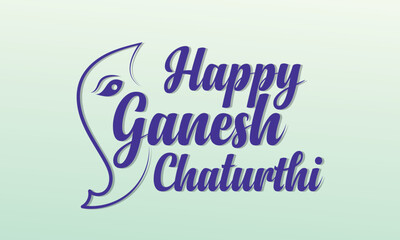 Ganesh Chaturthi, with vibrant and Ganesh Chaturthi Banner, artistic typography, Happy Ganesh Chaturthi, banner, calligraphy, text, designs  of Ganesh Chaturthi, isolated on white background. EPS 10