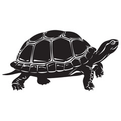 Turtle Vector Silhouette, Aldabra Giant Tortoise silhouettes and icons, sea turtle logo tattoo design stencil vector illustration