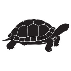 Turtle Vector Silhouette, Aldabra Giant Tortoise silhouettes and icons, sea turtle logo tattoo design stencil vector illustration