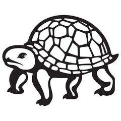 Turtle Vector Silhouette, Aldabra Giant Tortoise silhouettes and icons, sea turtle logo tattoo design stencil vector illustration