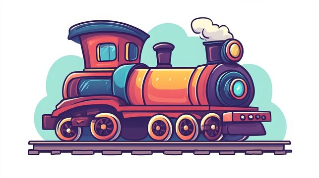 Cute Train Engine Clip Art