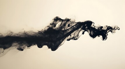 Obraz premium A conceptual image depicting a shadowy ink like substance slowly spreading and consuming the light across a minimalist surface creating a dramatic atmospheric and evocative scene