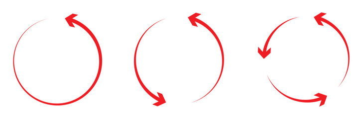 Refresh vector icon set black filled and outlined style. refresh, restart or reload vector symbol.