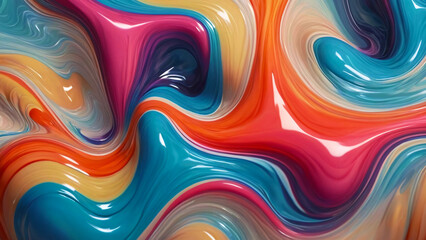 Colourful Fluid Dynamics Abstract Vibrant Airbrush Art wallpaper Background Can Be Used Both Horizontal And Vertical 300PPI High Resolution Image