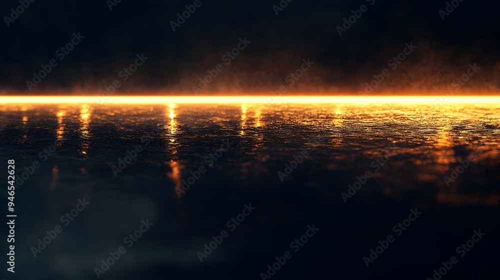 Poster revealing reflection a conceptual image showcasing a hidden pattern that emerges on a moody dark sur