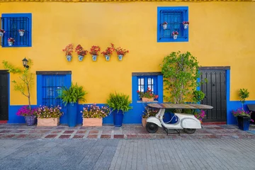Fototapete Rund Fragment of the old town of the beautiful town of Marbella - a city located in southern Spain, near Malaga in Andalusia. The photo was taken on June , 2024 © janmiko