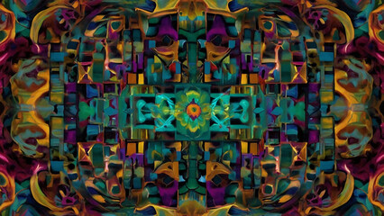 Fototapeta premium AI-Generated Abstract Art with Five Stunning Designs