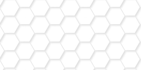 Naklejka premium Abstract White Hexagonal Background. Luxury White Pattern. Vector Illustration. 3D Futuristic abstract honeycomb mosaic white background. geometric mesh cell texture. modern futuristic wallpaper.