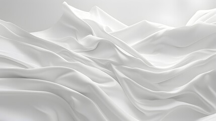 Fototapeta premium Soft Flowing Fabric Texture Against Crisp White Backdrop