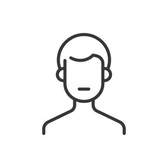 Obraz premium Line art illustration of a persons head and shoulders