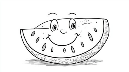 Engage your child in a fun and educational activity with our printable coloring page featuring a cheerful melon. This coloring page will not only entertain your little one 