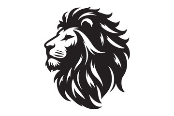 lion head silhouette vector illustration