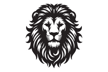 lion head silhouette vector illustration