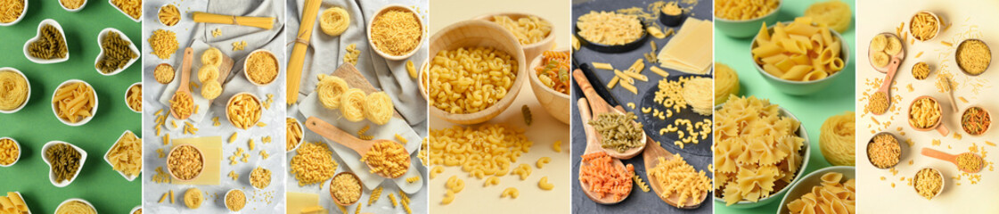 Collage of many different types of pasta