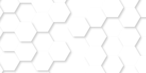 Vector white Hexagonal Background. Luxury White Pattern. 3D Futuristic abstract honeycomb mosaic white background. geometric mesh cell texture. modern futuristic wallpaper.