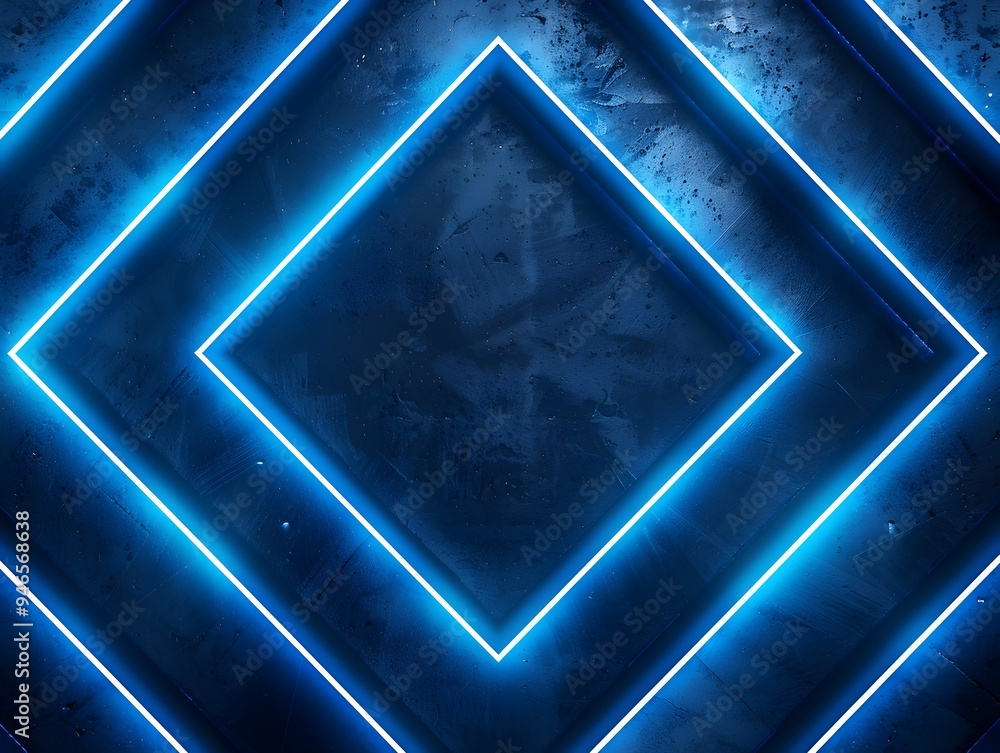 Poster mesmerizing neon blue geometric lines creating sleek futuristic abstract background