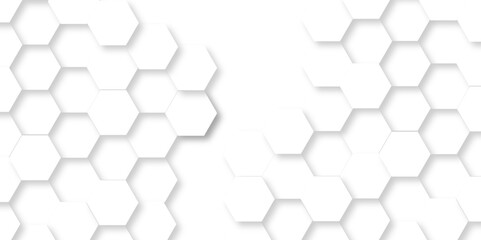 Vector white Hexagonal Background. Luxury White Pattern. 3D Futuristic abstract honeycomb mosaic white background. geometric mesh cell texture. modern futuristic wallpaper.