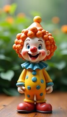 Fototapeta premium A colorful clown figurine-with a big smile