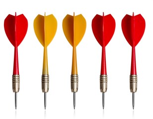 vector set realistic isolated dart arrows decoration covering white background concept sports leisure
