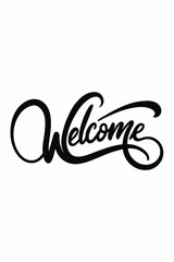  A stylish hand-drawn calligraphy welcome sign, perfect for adding a personal touch to your home, office, or event.