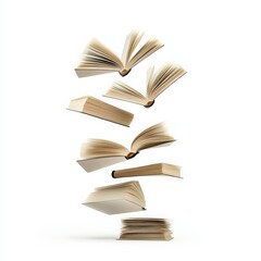 Fototapeta premium Open Books Floating in the Air.