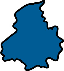 Punjab Map Outline