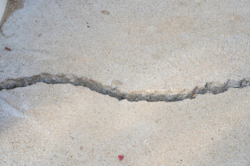 Cracked cement road texture.
