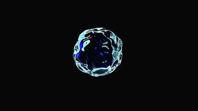 the cube transforms into a ball, seamless looping