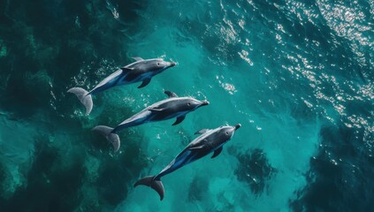 Fototapeta premium dolphins in the ocean