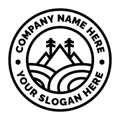 Vintage adventure logo, mountain logo for farm, travel businesses