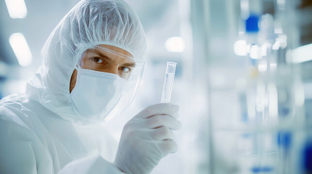 scientist holding a test tube, AI generated