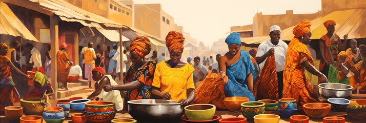 The colourful kaleidoscope of Life, Culture, and Commerce in a Vibrant Ghanaian Marketplace