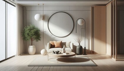 luxury interior design of modern living room with armchair