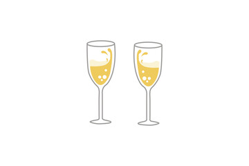 two glasses of champagne