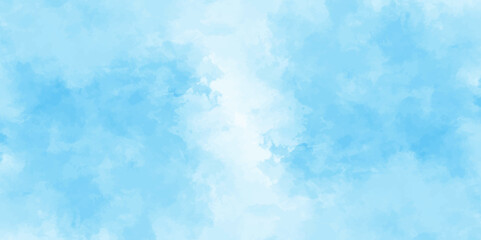 Abstract white and blue color frozen ice surface design background. soft sky blue watercolor sky and clouds, Light blue background with watercolor. gradient light white sky background with clouds.