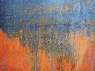 Detail of modern architecture corten building.