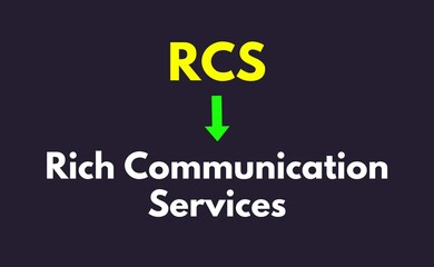 Fototapeta premium RCS Meaning, Rich Communication Services