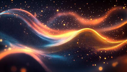 Modern digital abstract 3D background. Can be used in the description of network abilities, technological processes, digital storages, science, education, etc. Copy space. 