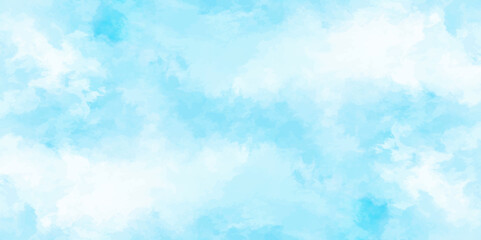 Abstract white and blue color frozen ice surface design background. soft sky blue watercolor sky and clouds, Light blue background with watercolor. gradient light white sky background with clouds.
