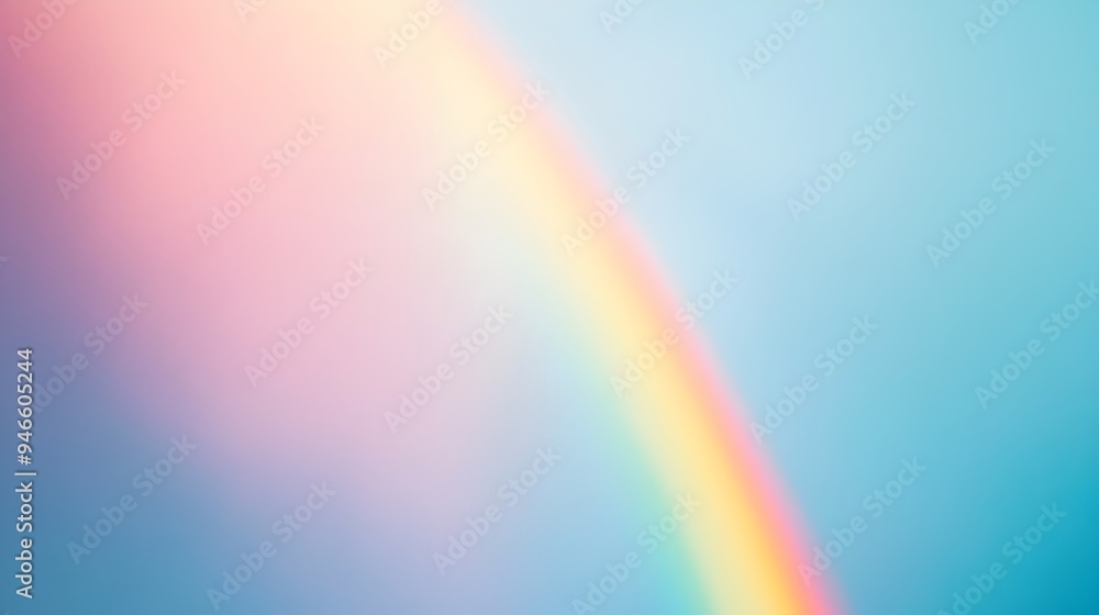 Poster ethereal rainbow sky gradient a conceptual nature landscape background with a rainbow blending seaml