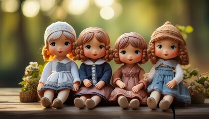 dolls on the ground