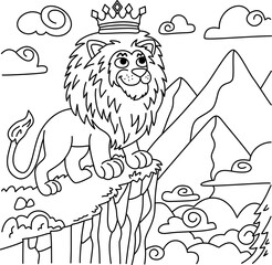 Lion king of the jungle on top.eps