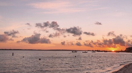 Seaside sunset on Florida coast