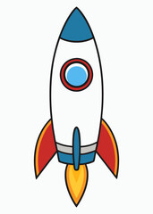 rocket in space illustration