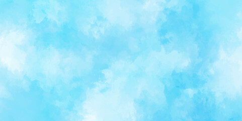 Abstract white and blue color frozen ice surface design background. soft sky blue watercolor sky and clouds, Light blue background with watercolor. gradient light white sky background with clouds.