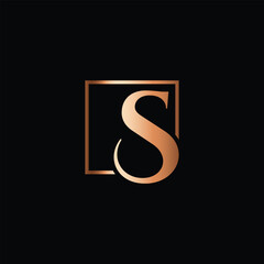 Initial letter S luxury beauty flourishes ornament logo template.