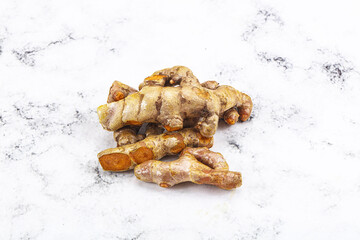 Fresh young Tumeric root heap